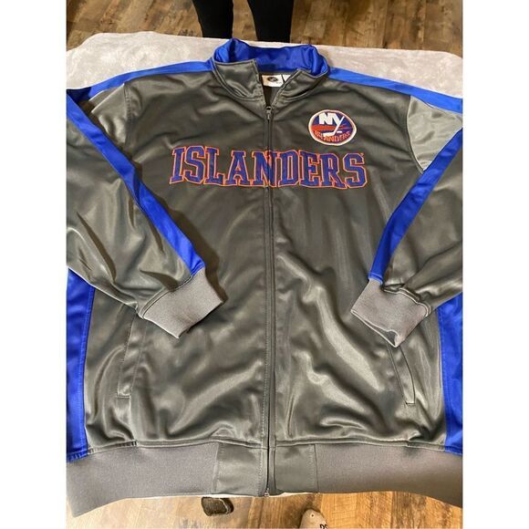 NHL YORK ISLANDERS-NHL Full Zip Embroidered Track Jacket, XLT - Picture 1 of 6